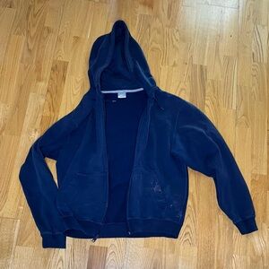 Nike Navy Blue Vintage Zip-Up Hoodie Size Medium